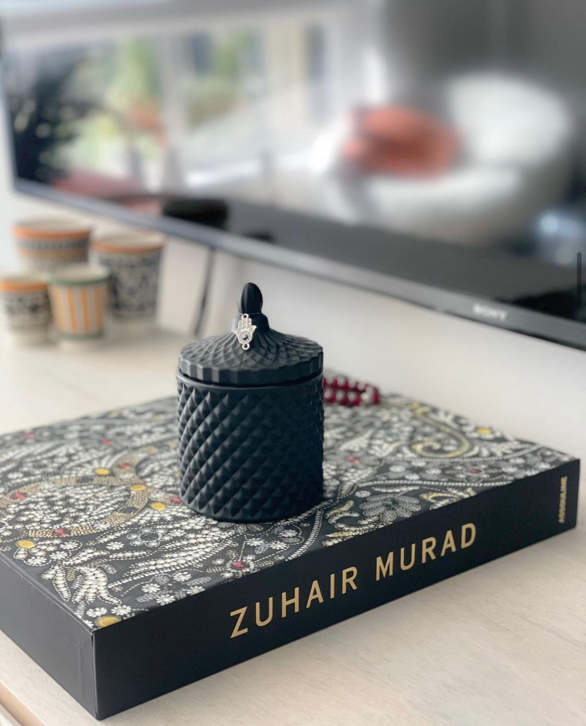 9 oz Vintage Glass Quilted Candle