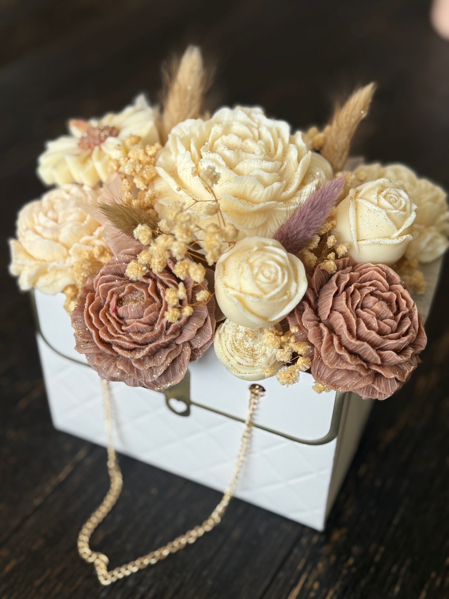 In Bloom Collection – Mixed Floral Wax Melt Bouquet - Purse Box