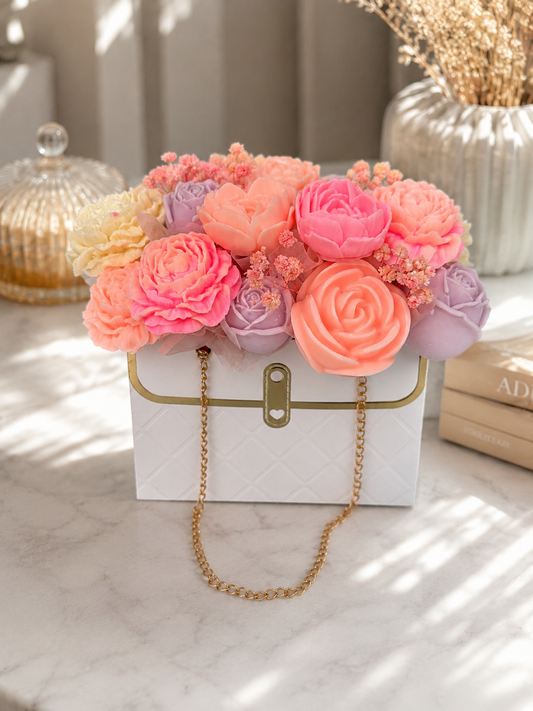 In Bloom Collection – Mixed Floral Wax Melt Bouquet - Purse Box
