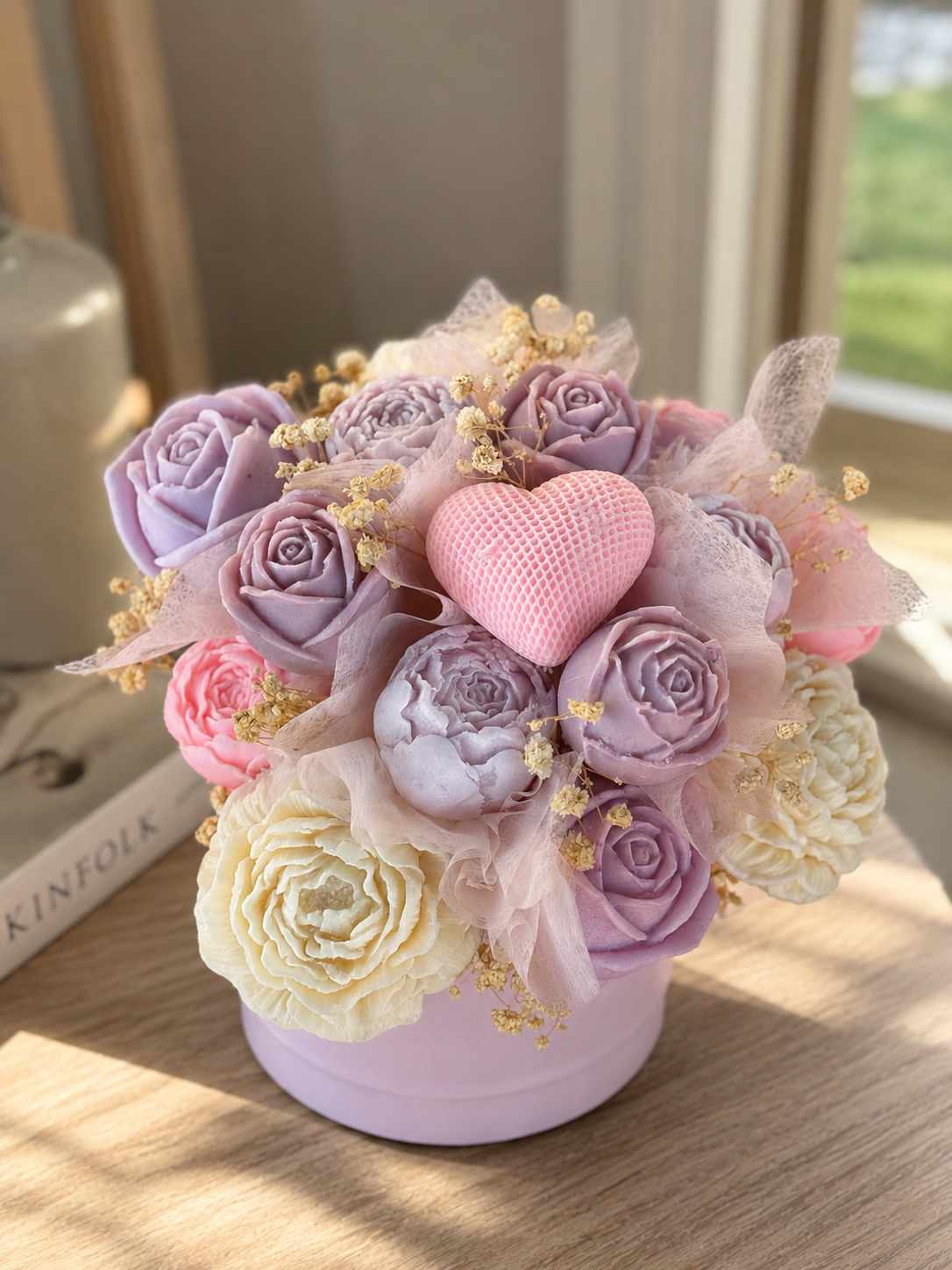 In Bloom Collection – Mixed Floral Wax Melt Bouquet - Hat Box