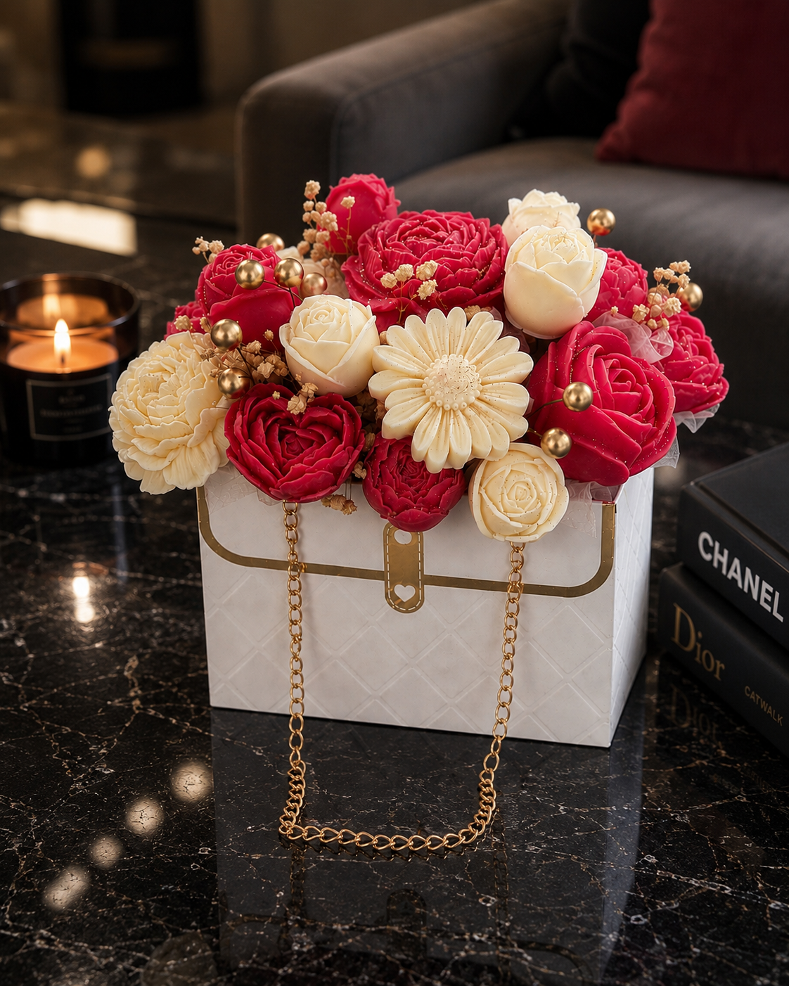 In Bloom Collection – Mixed Floral Wax Melt Bouquet - Purse Box