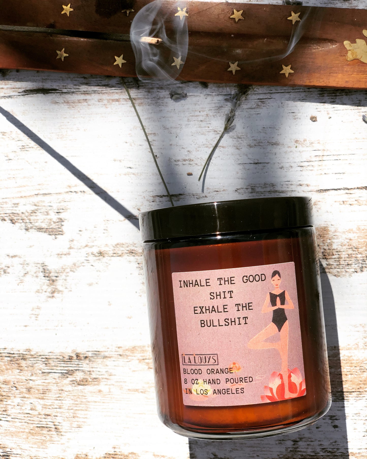 8oz Custom Label Amber Candle