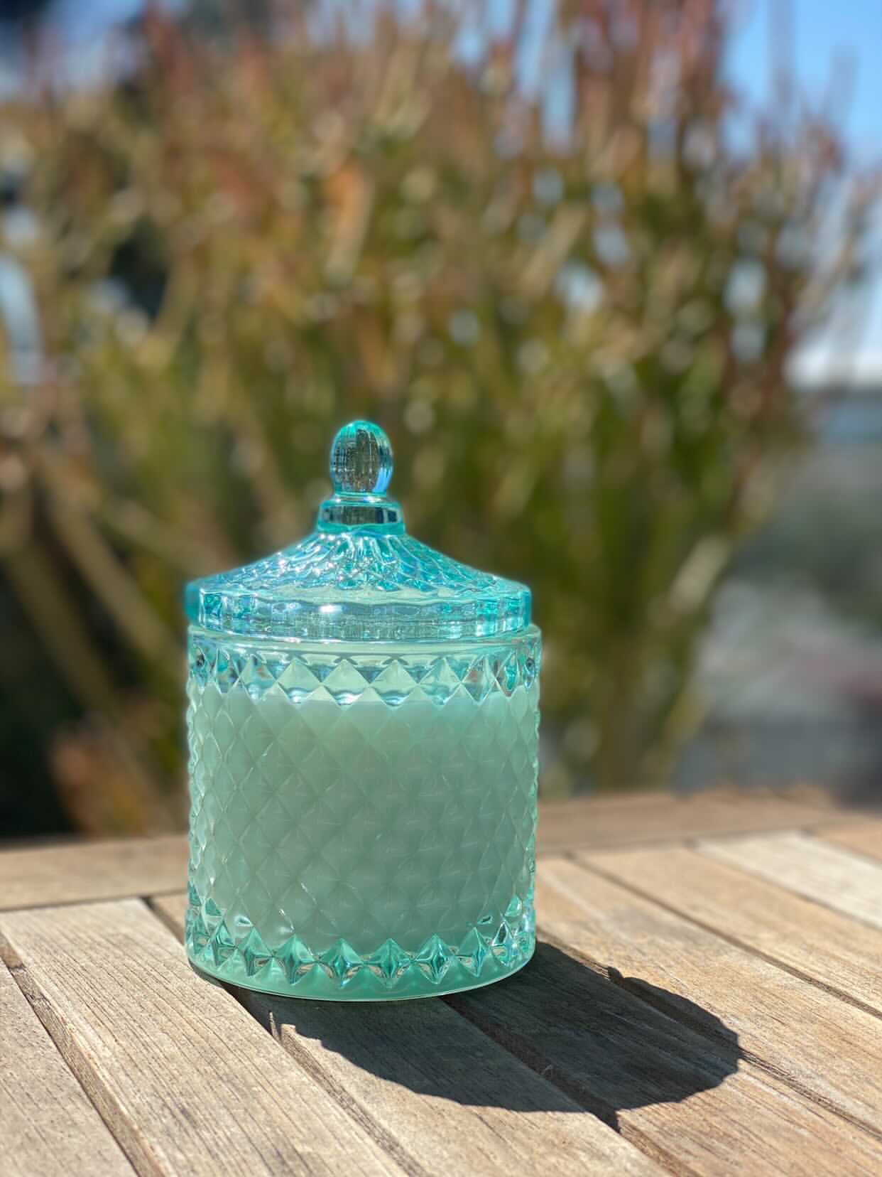 9 oz Vintage Glass Quilted Candle